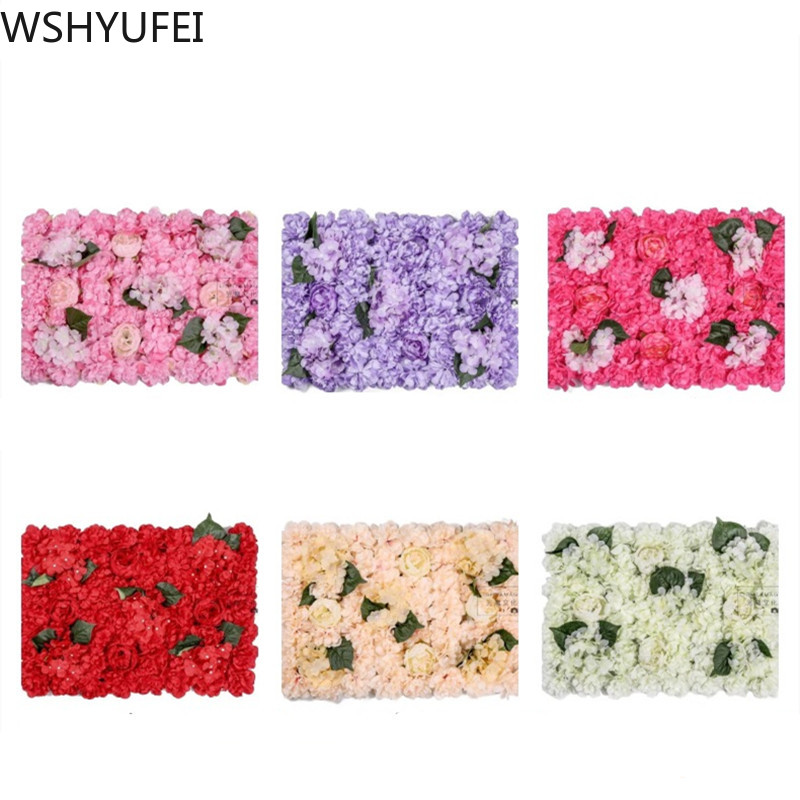 

Silk Rose Flower Wall Romantic Wedding Decoration Backdrop Wall Artificial Flower Home Decor Garden Landscaping 40x60cm, 1 pcs