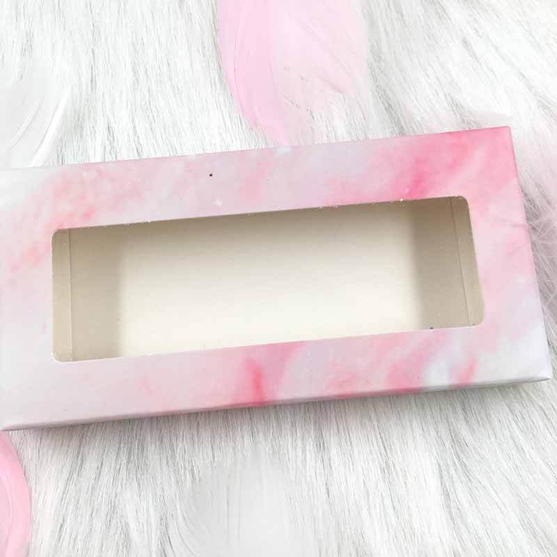 

Bulk order 1000pcs marble box empty soft paper eyelashes packaging