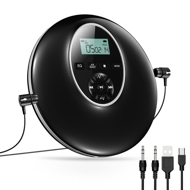 

Portable CD Player With Headphone HiFi Music CD Player Lovers Gift Reproductor Walkman Discman Lecteur AUX Cable
