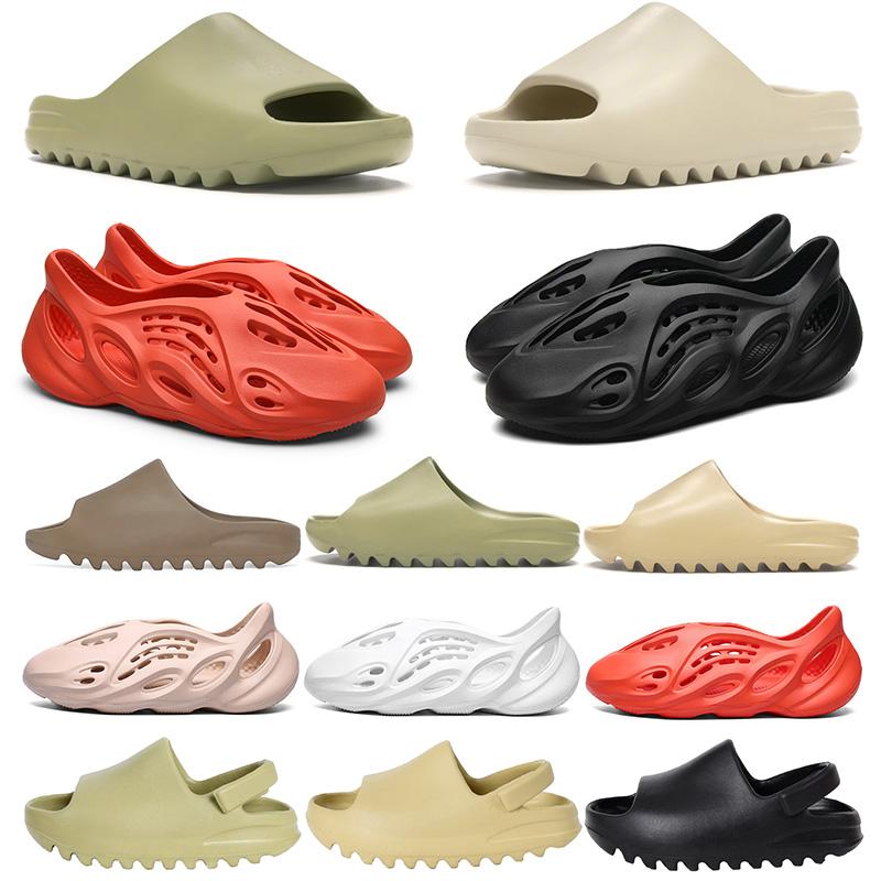 

Arrivals Slide Foam runner Womens Mens Slippers Childrens Kids Shoes Bone Resin Desert Sand Earth Brown Beach Sandals, Black