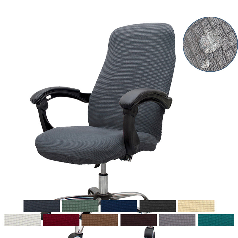 

Waterproof Solid Stretch Spandex Chair Covers Anti-dirty Computer Seat Chair Cover Easy Washable Removeable Office Seat Chairs