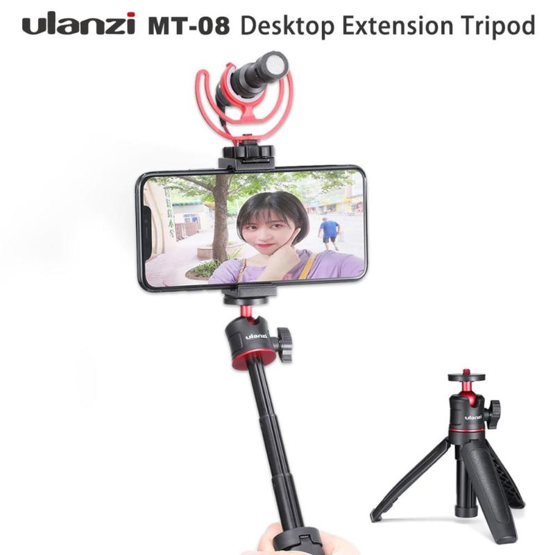 

Ulanzi MT-08 Extendable Vlog Tripod SLR DSLR Camera Smartphone Tripod Mount for A6400 A6600 RX100 ZV1 G7X
