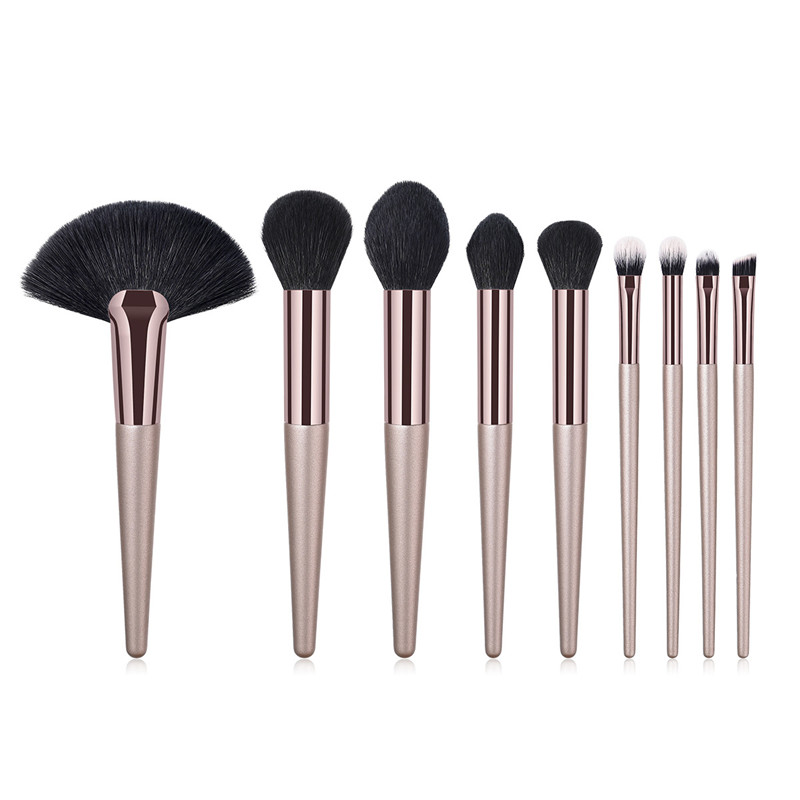 

9Pcs/Set Makeup Brushes Set Blush Foundation Concealer Eyeshadow Applicator Fan Flame Micro Brushes Pinceau Fond De Teint T09013