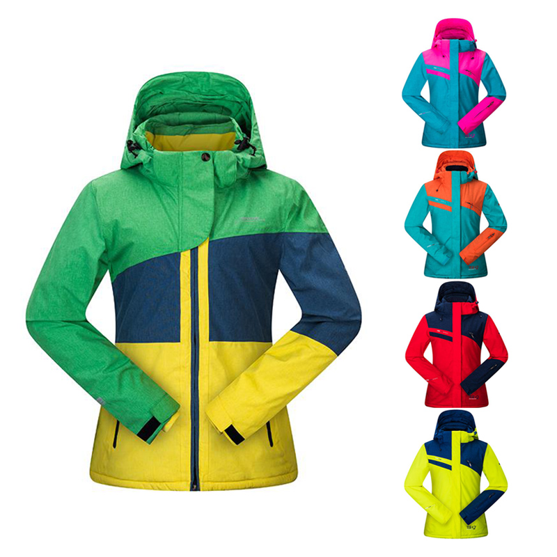 

New High Quality Women Ski Jacket Windproof Waterproof Skiing and Snowboard Jackets Female Winter Outdoor Warm Sports Coat, Color 07