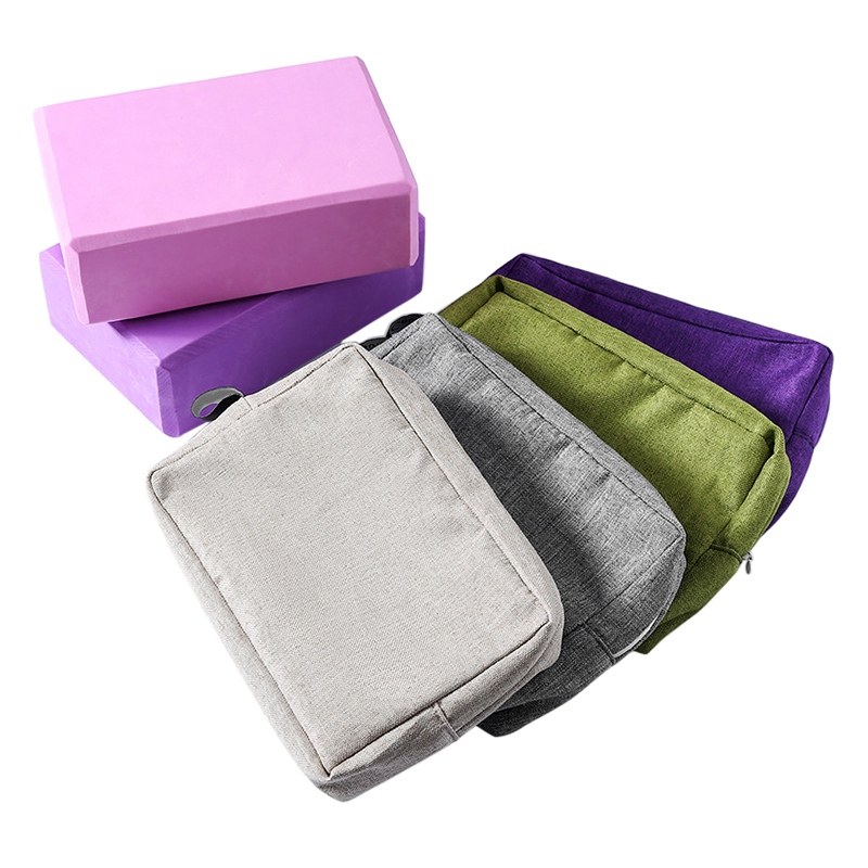 

Fitness Block Cover Lightweight Zipper Polyester Brick Storage Bag Yoga Props Training Accessories