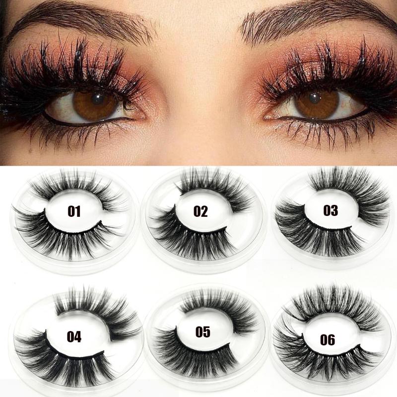 

1Pair 2020 3D Faux Mink Hair False Eyelashes Criss-cross Feathery Wispy Lashes Natural Long Eyelashes Makeup Extension maquiagem