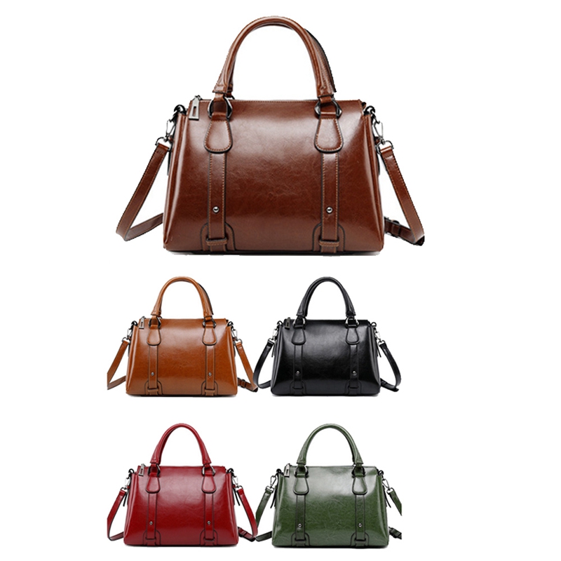 

Female Retro Casual Handbag Women's Designer Leather Lady Shoulder, Black