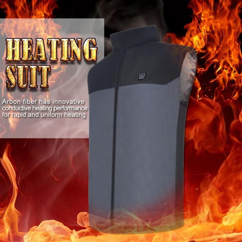 

Winter USB Electric Heated Vest 5V Charging Heated Clothing for Motorcycle Snowmobile Bike Riding Hunting Golf, As pic