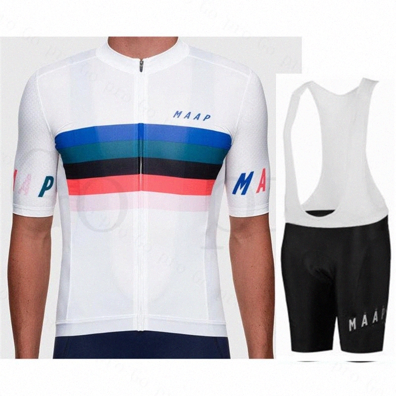 

New 2020 Maap Cycling Jersey Set Men Summer Short Sleeve Tops Breathable Bicycle Cycling Clothing Bib Shorts Sport Wea Maillot K3Zk#, Black;blue