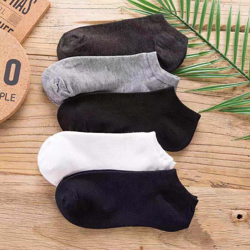 

20pcs=10 Pairs/lot Spring Summer Women Cotton Ankle Short Socks Low Cut Invisible Breathable Solid Color Boat Ankle Socks, Light gray