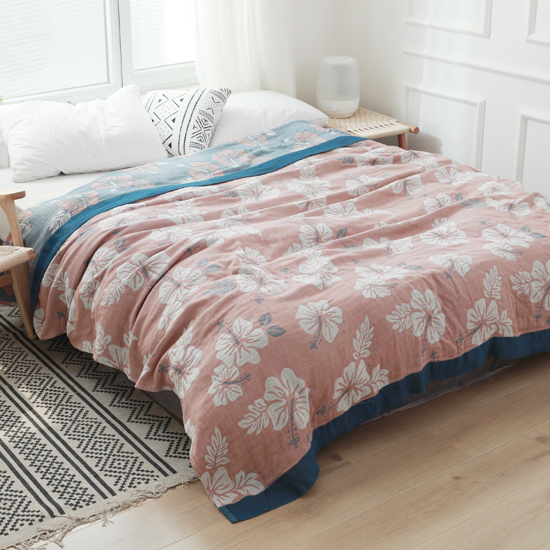 

Gauze Cotton Sofa Throw Blanket for Single Double Cozy Breathable Towel Blankets Bedspread Bedding Coverlet