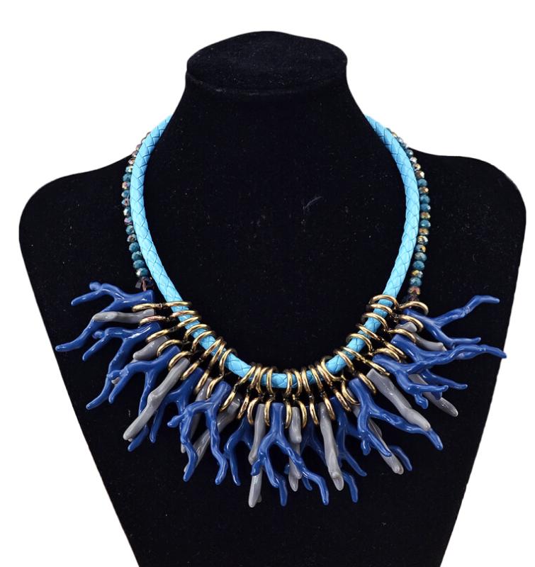 

New Vintage Gypsy Fringe Bough Tassel Collar Statement Boho White Leather Chain Festival Turkish Pendant Necklace Jewelry