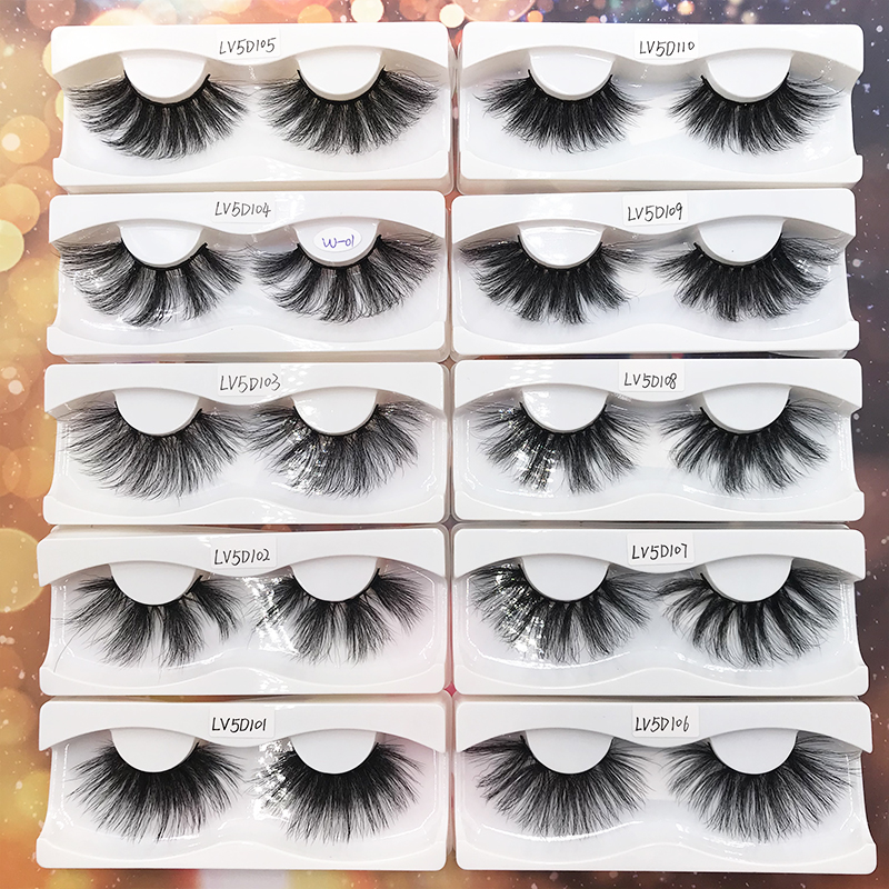 

30mm 5D faux mink lashes with white tray soft strip eyelashes customized private label eyelash vendor