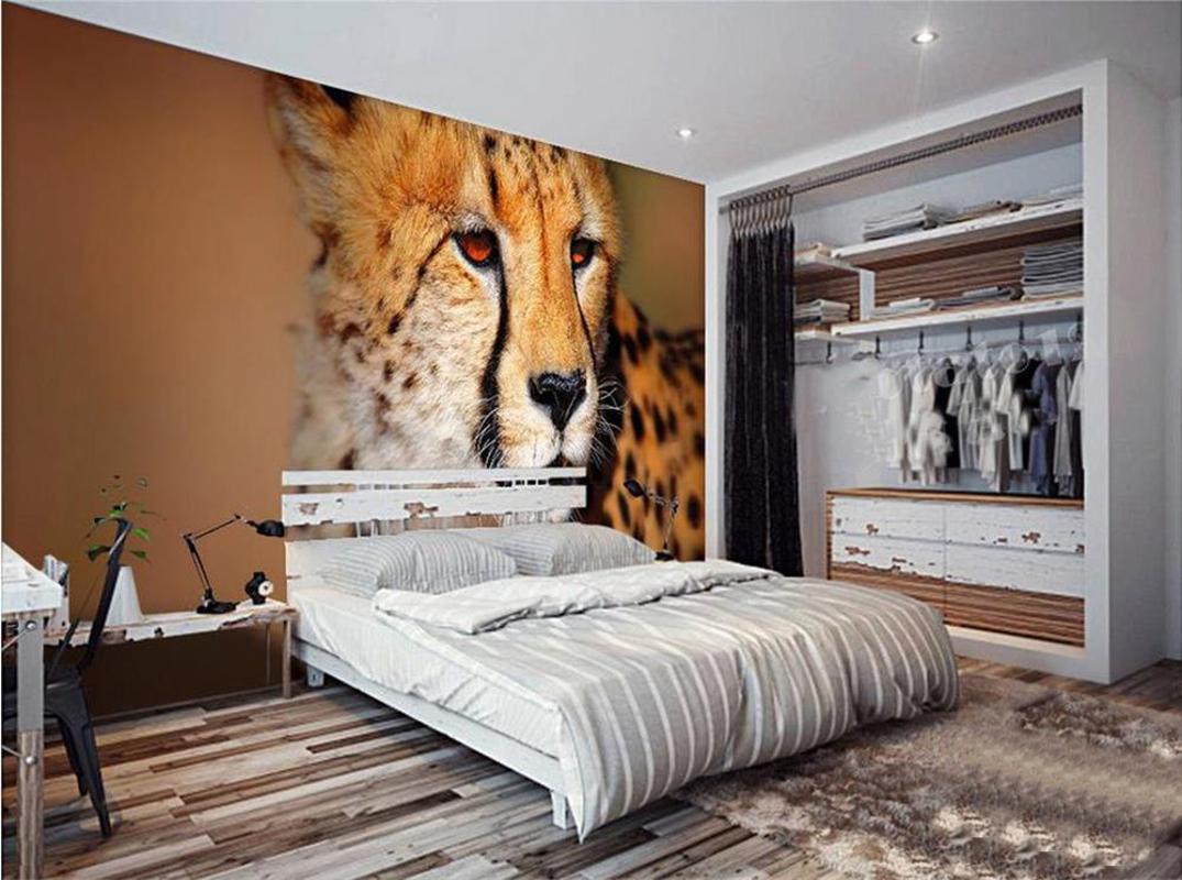 

3d wallpaper custom photo wallpaper mural wild animal tiger 3d painting bedding room sofa TV background wall non-woven sticker, White