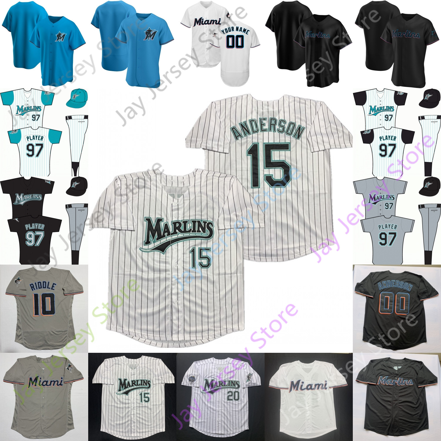 

Miami Jersey 5 Jon Berti 70 Chisholm 1 Isan Diaz 68 Lewin Diaz 20 Miguel Cabrera 25 Lewis Brinson 26 Garrett Cooper Corey Dickerson, 2020 new fan's versions grey