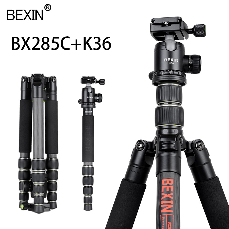 

BX285C carbon fiber tripod portable lightweight tripod travel shooting camera foldable pocket for dslr camera