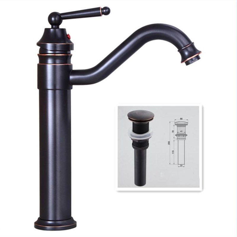 

Bathroom Basin Faucet Lavatory Mixer Tap ORB Finished Brass Single Hole Sink tap Brass sink faucet with -up