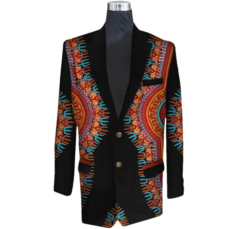 

Traditional African Elegant Fashion Mens Slim Fit Cotton Blazer Suit Coat Men African Print Dashiki Bazin RicheWYN180