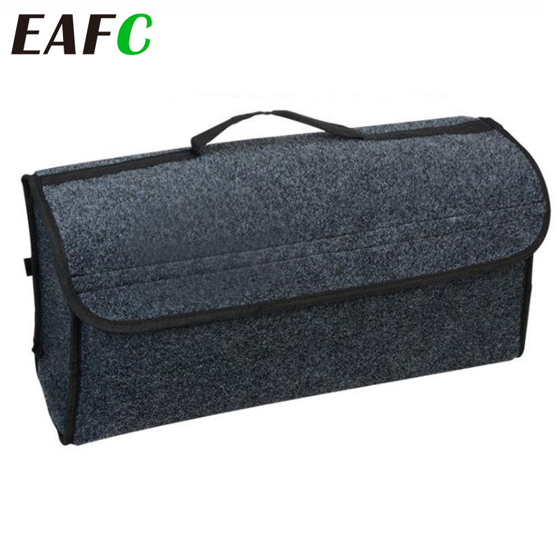 

Car Trunk Organizer Storage Box Bag Foldable Soft Felt Auto Car Boot Organizer Travel Tools Stowing Tidying Container Box