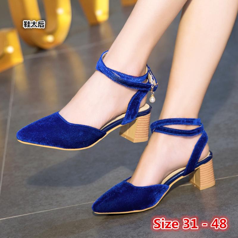 

Stiletto Slingbacks Women Pumps Ankle Strap High Heel Shoes Party Wedding Women Sandals Office High Heels Small Big Size 31 - 48, Red