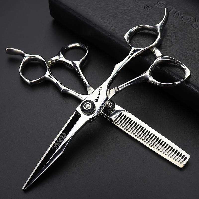 

Sharonds 6.0 Inch Professional Hairdressing Scissors 440c Barber Cutting Thin Set Hairdressing Scissors Free Shipping