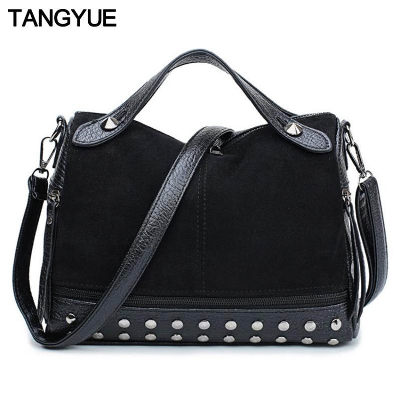 

TANGYUE Ladies Handbags Bolsas Feminina Women's Shoulder BagsLeather Female Shoulder Bags for Woman Luxury Hand Bag sac a main, Black