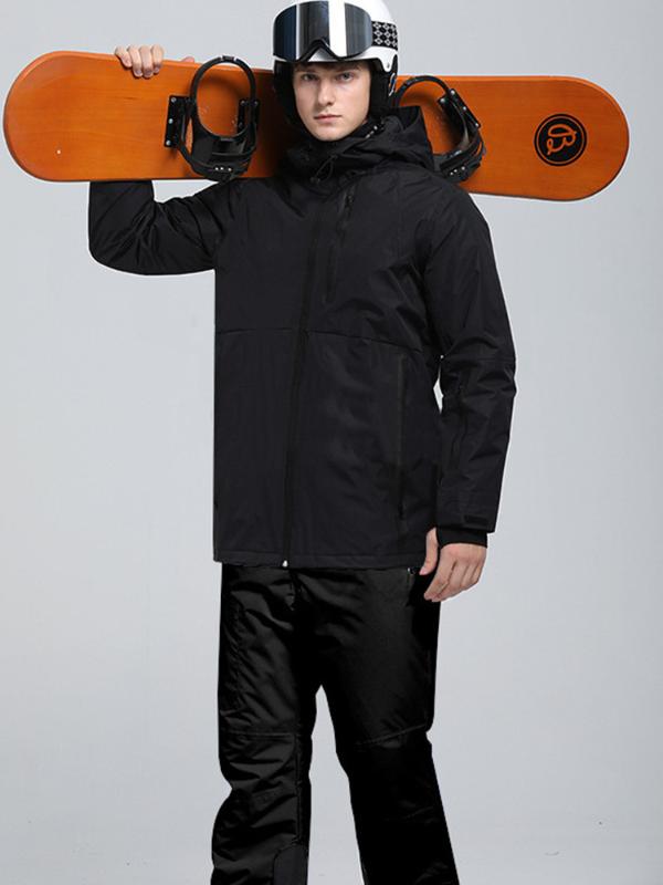

2020 Winter Ski Jacket Men White Snowboard Jacket Men Outdoor Sport Coat Skiing Snowboarding Jackets Male Waterproof Snowboard, Black jacket