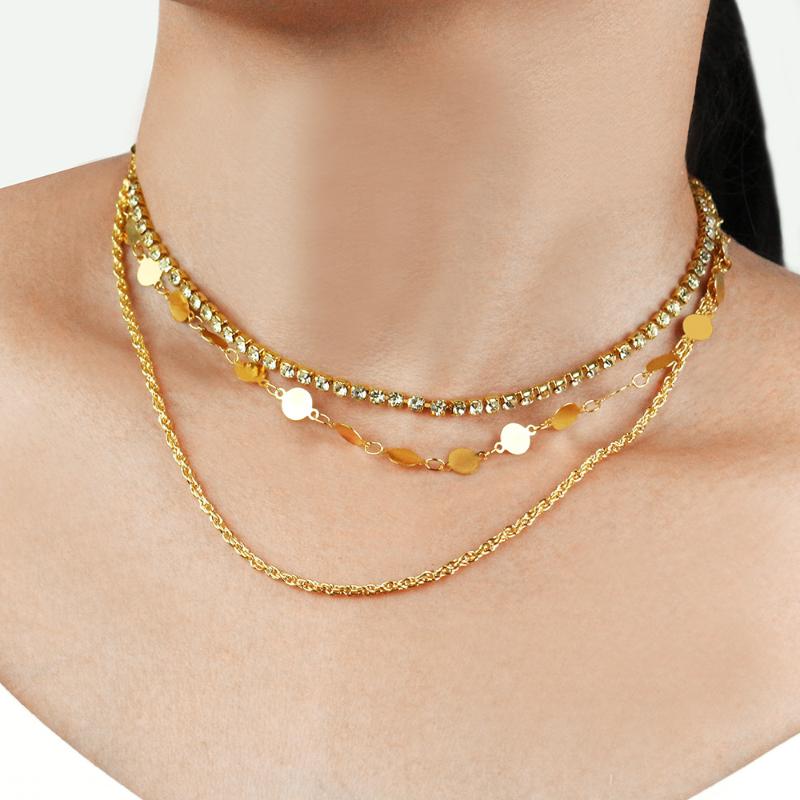 

Gold Color Twisted Rope Chain Necklaces Chunky Wide Thin Chains Necklaces for Women Minimalist Necklace Jewelry