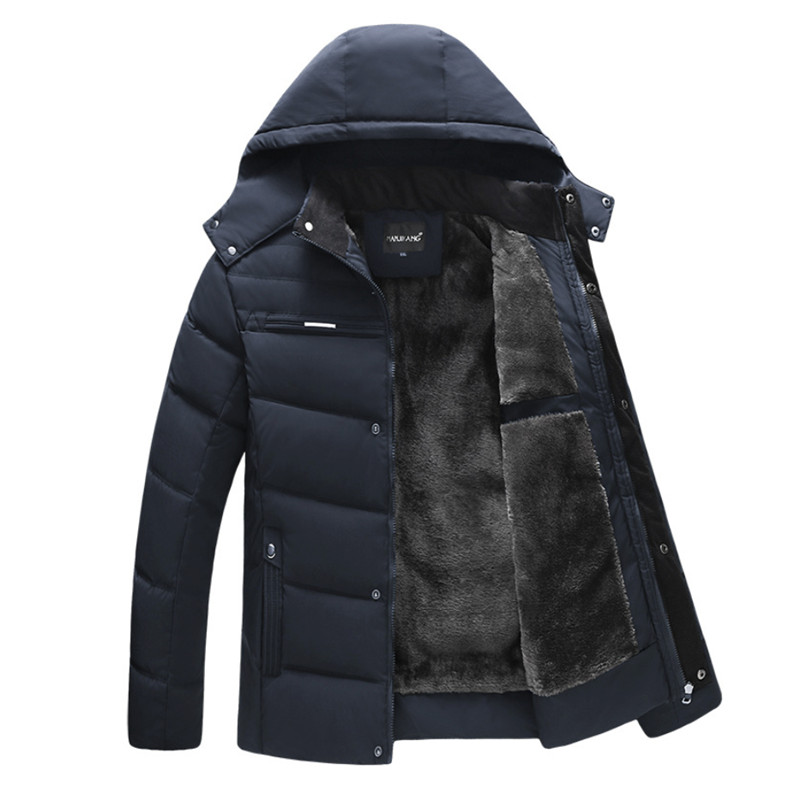 

New Parka Men Coats 2020 Winter Jacket Men Thicken Hooded Waterproof Outwear Warm Coat Casual Men's Overcoat Jaqueta Masculina, Black