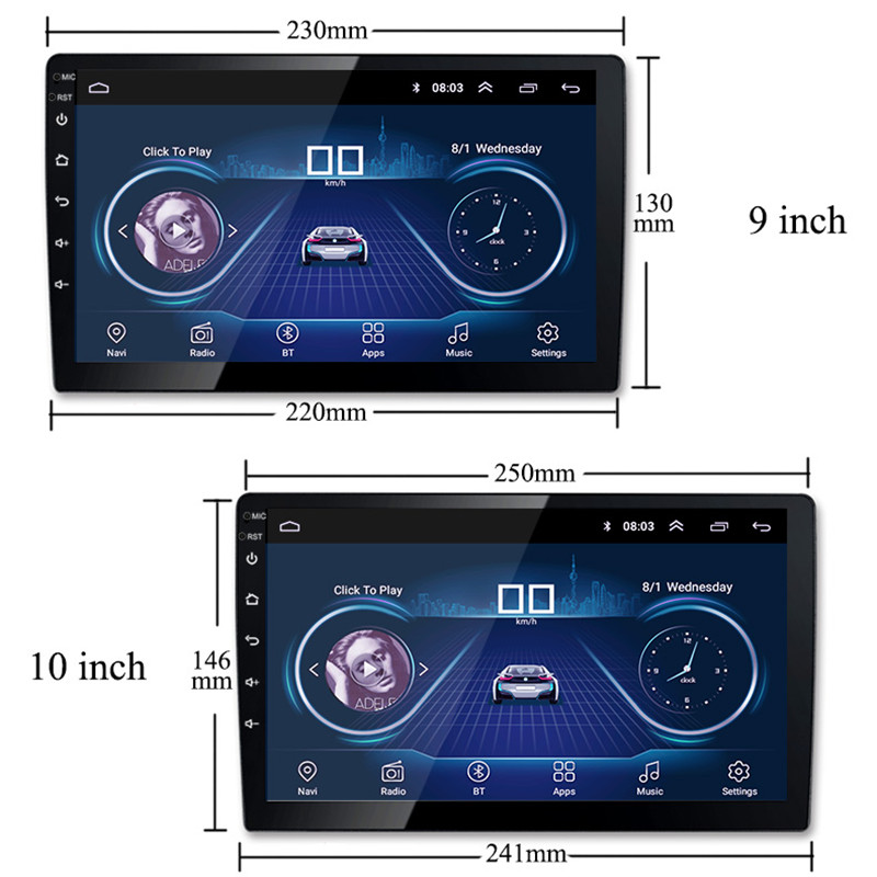 

9inch and 10inch 7inch Touch Screen Android 9.0 Car DVD Universal GPS Navigation head unit for any car models