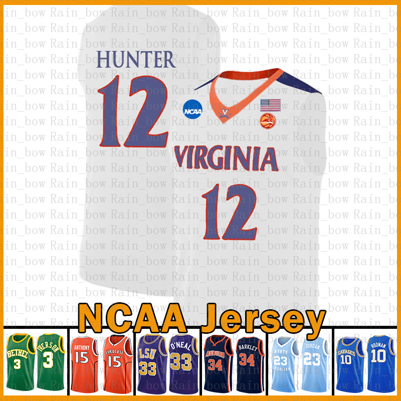 

Virginia Cavaliers NCAA De'Andre 12 Hunter LeBron 23 James University Kawhi Leonard Dwyane 3 Wade Basketball Jersey Stephen 30 Curry Bryant