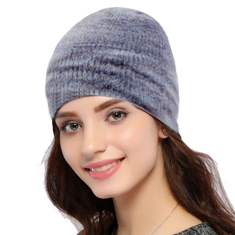 

Women Winter Soft Slouchy Hat Warm Knitted Baggy Beanie Autumn Casual Elastic Coral Velvet Ladies Female Skull Cap, Brown