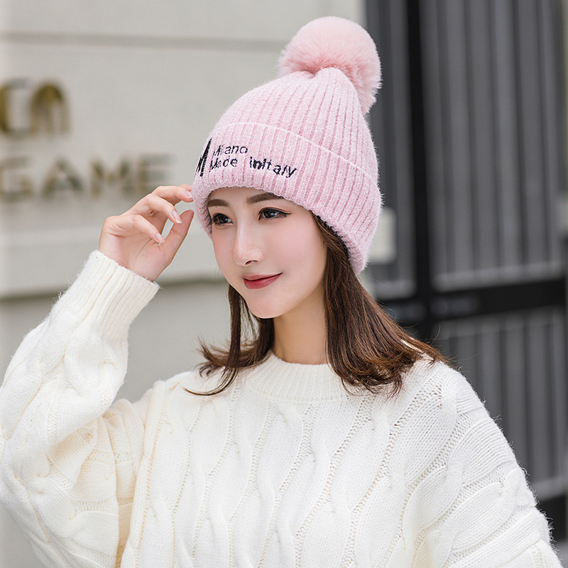 

Winter Hat for Women Men Skuiless Beanies Hats Knitted Warm Hip Hop caps Solid Color Men winter women's hat, Black