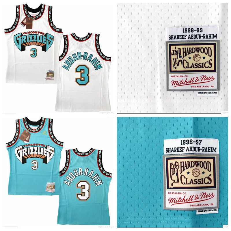 

Men Vancouver Grizzlies Shareef Abdur-Rahim 1996-97 1998-1999 Swingman Home Jersey, Black;red