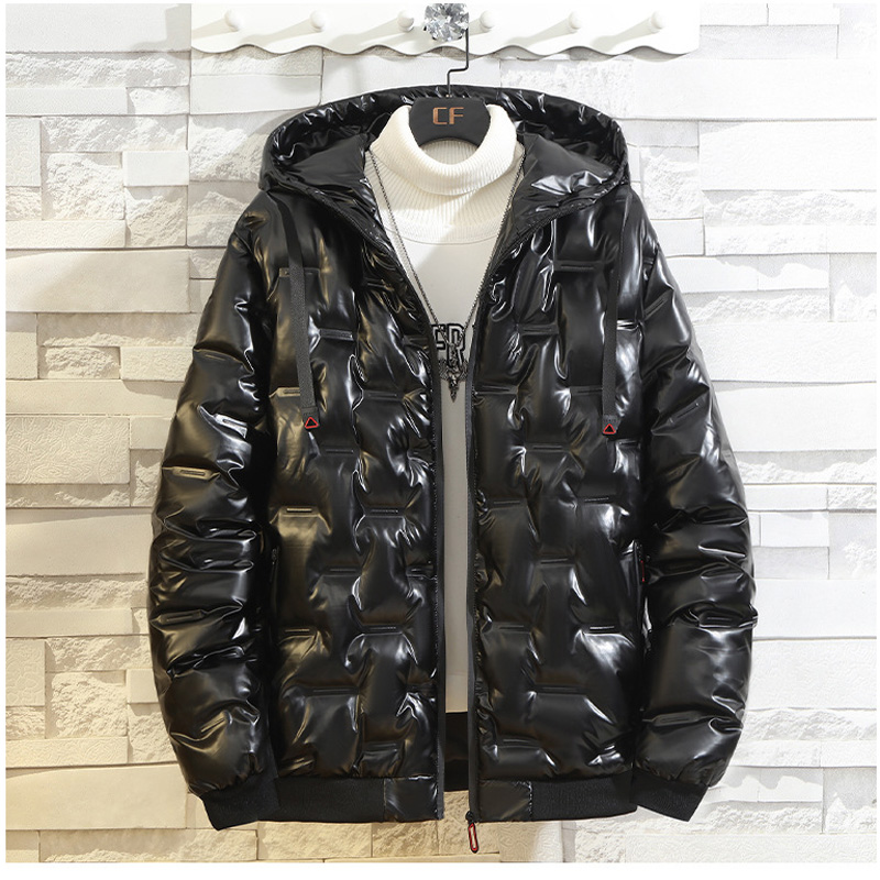 

4XL-10XL ] 2021 Men's Winter Jackets Cotton-padded Fashion Shiny Hood Jacket Waterproof Thicken Warm Thermal Jacket Coat Parka, Black