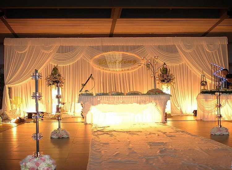

Wedding 3mx6m backdrop stage background with Beatiful Swag Wedding drape and curtain Mariage decoration