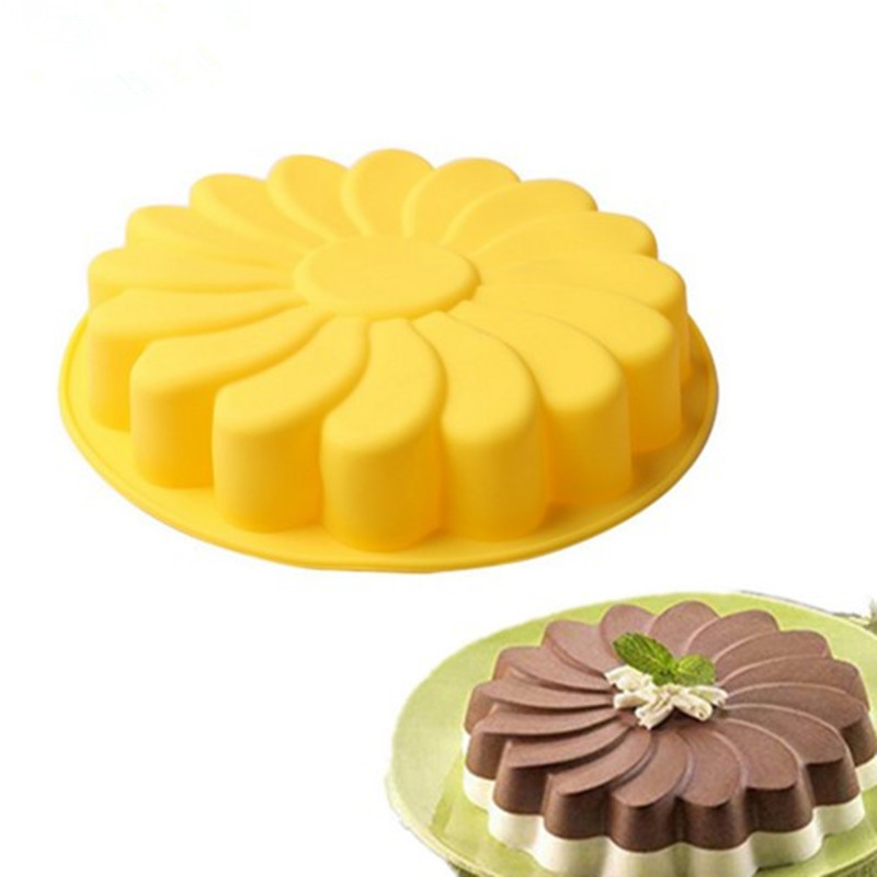 

DIY 3D Candy Color Sunflower Form Fondant Cake Silicone Mold Flower Form Baking Cookie Mould Kitchen Pastry Decorating Tool