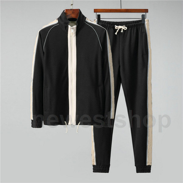 

2020 fashion designer luxury clothing mens tracksuit jacket outwear sweatshirt suit europe patchwork sportwear letter jacket pants, Gray