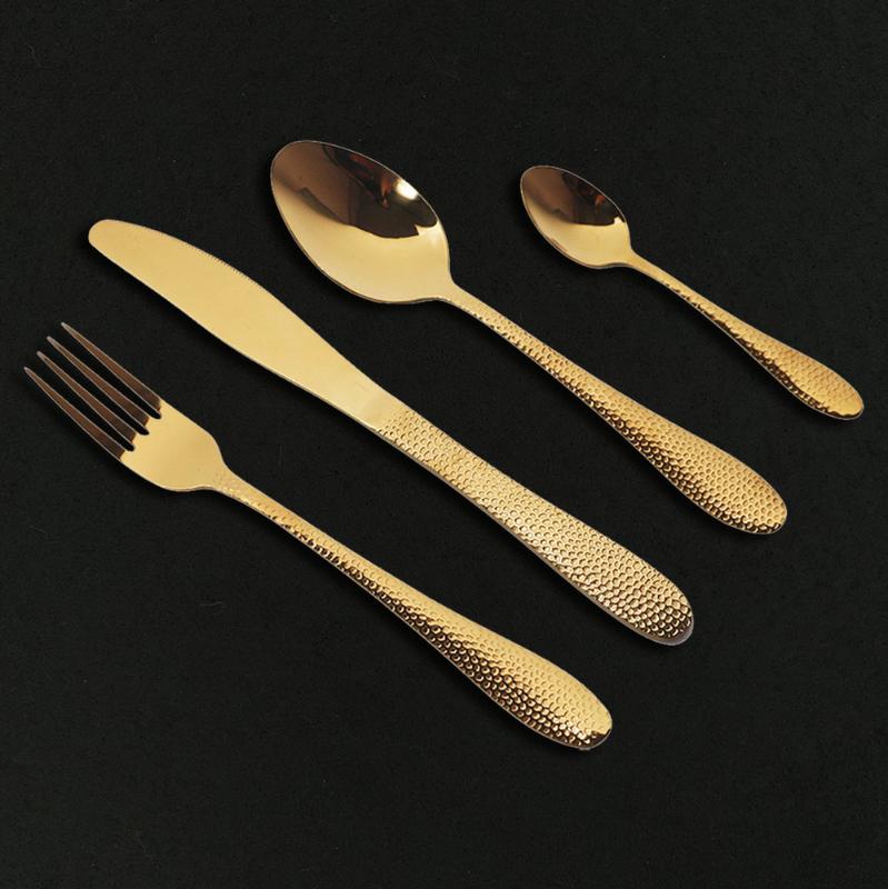 

4Pcs Rose Gold Dinnerware Cutlery Set Flatware Fork Coffee Spoon Knife Kitchen Set 18/10 Stainless Steel Dinner Tableware
