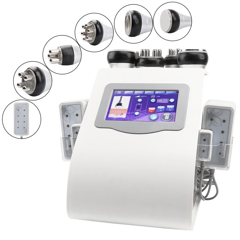 

6 in 1 40K Fat Cavitatin Liposuction Ultrasonic Cavitation Vacuum RF Body Shaping Weight Loss Lipo Laser Slimming Beauty Machine for Spa
