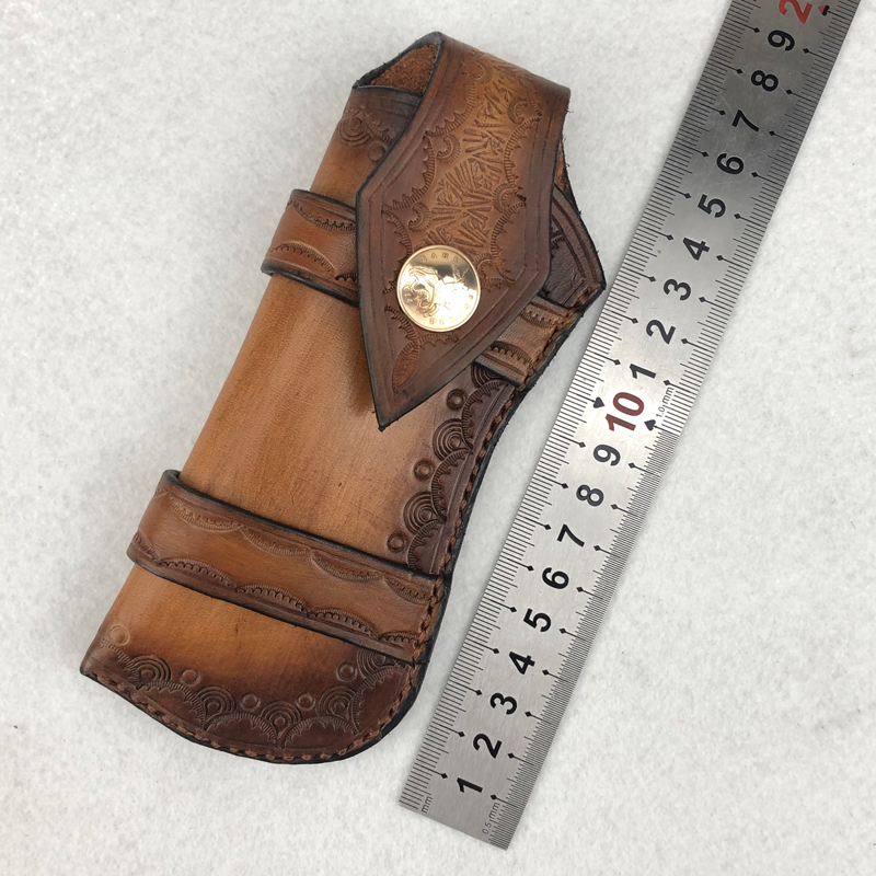 Folding Knife Holster Portable EDC Multi Leather Sheath Pocket Sheath-image-590193506