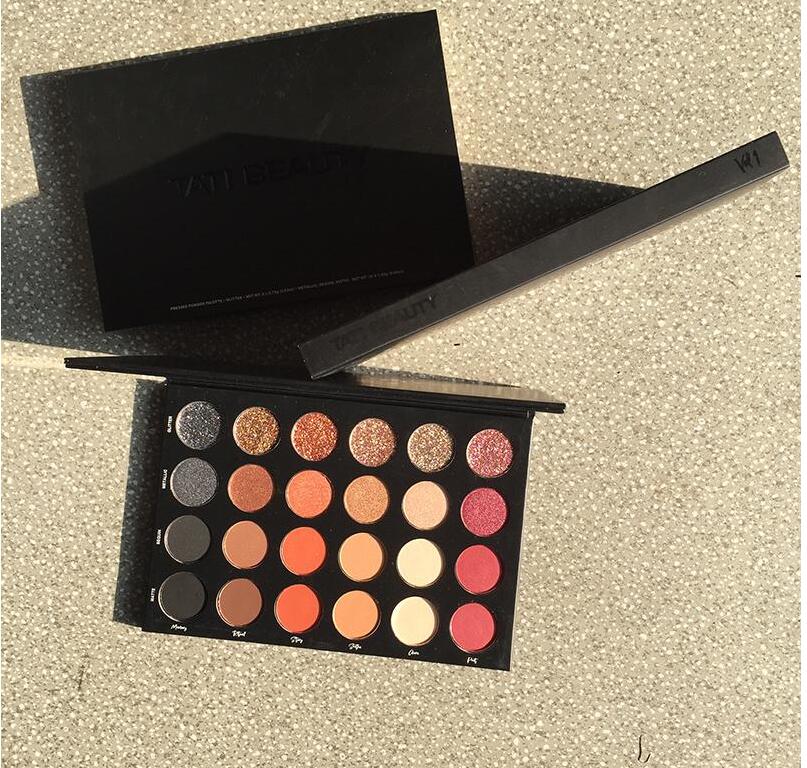 

Newest TATI beauty eyeshadow powder Christmas Gifts 24 Color shimmer matte glitter lastingTextured Eye shadow Palette dhl free shipping, Multi