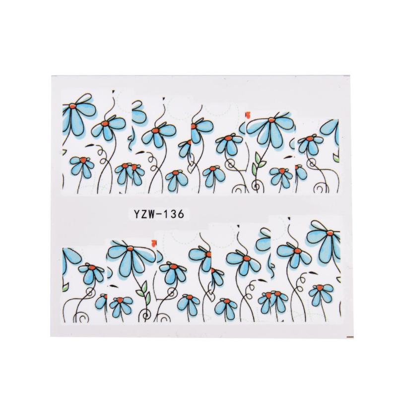 

1 Sheet Blooming Flower Nail Art Water Decals Transfer Sticker Nail Art Tools