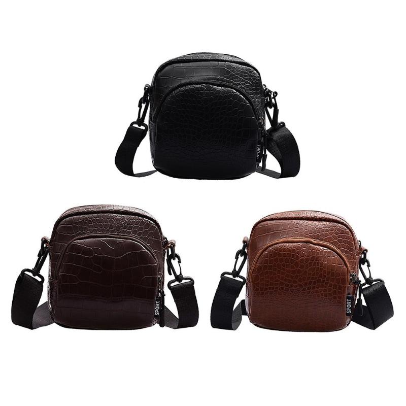 

Durable Handbags Multi-function Solid Women Shoulder Handbag PU Crocodile Leather Messenger Bag Ladies Classic Satchel, Coffee