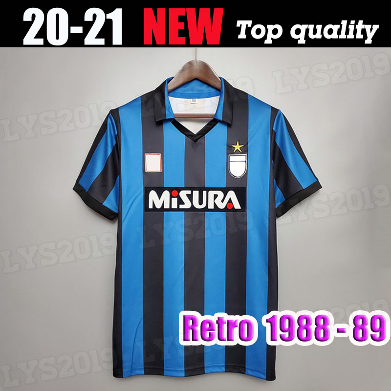 

1988 1989 Brehme Bergomi Matthaus retro soccer jersey 88 89 Berti Zenga Serena Klinsmann vintage classic football shirt