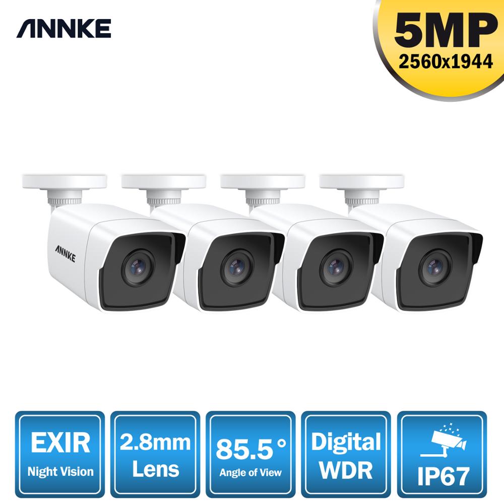 

4PCS Ultra HD 5MP CCTV TVI Camera Outdoor Waterproof Bullet Security Surveillance System EXIR Night Vision Email Alert Kit