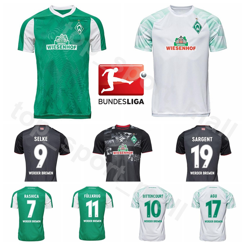 

2020 2021 Soccer SV Werder Bremen KLAASSEN Jersey FÃ¼llkrug BITTENCOURT RASHICA SELKE SARGENT OSAKO PIZARRO EGGESTEIN Football Shirt Kits, Black;yellow