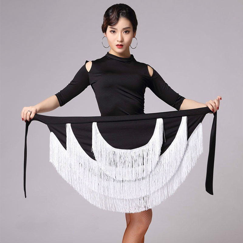 

Women Ballroom Latin Salsa Tango Tassel Dance Skirt Skate Wrap Scarf Dancewear Sexy Multicolor Skirt