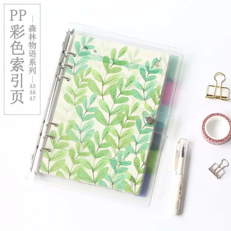 

PP Material Dividers for Dokibook Notebook Candy Flower Index Paper Core for Agenda Planner Organizer Separator A5 A6 A7