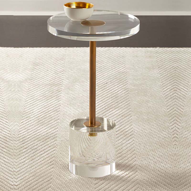 

Acrylic side table round End Table Living Room Round Transparent Coffee Table